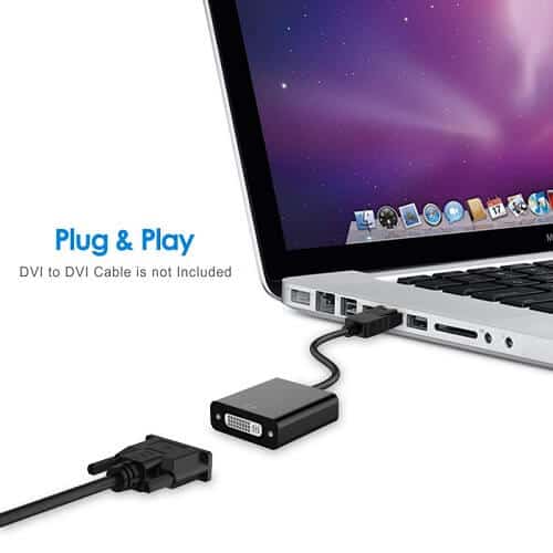 DisplayPort DP Male to DVI Female Adapter Display Port Converter For Computer, Desktop, Laptop, PC, Monitor, Projector, HDTV - Black DisplayPort DP Male to DVI Female Adapter Display Port Converter For Computer, Desktop, Laptop, PC, Monitor, Projector, HDTV - Black